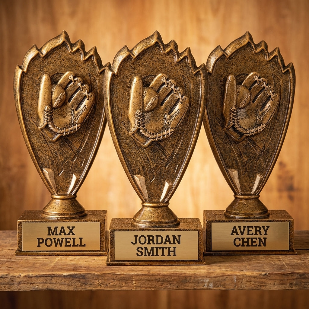 Personalized Baseball Trophy 7" - Custom Engraved BZ for Team, Coach & MVP - View 4