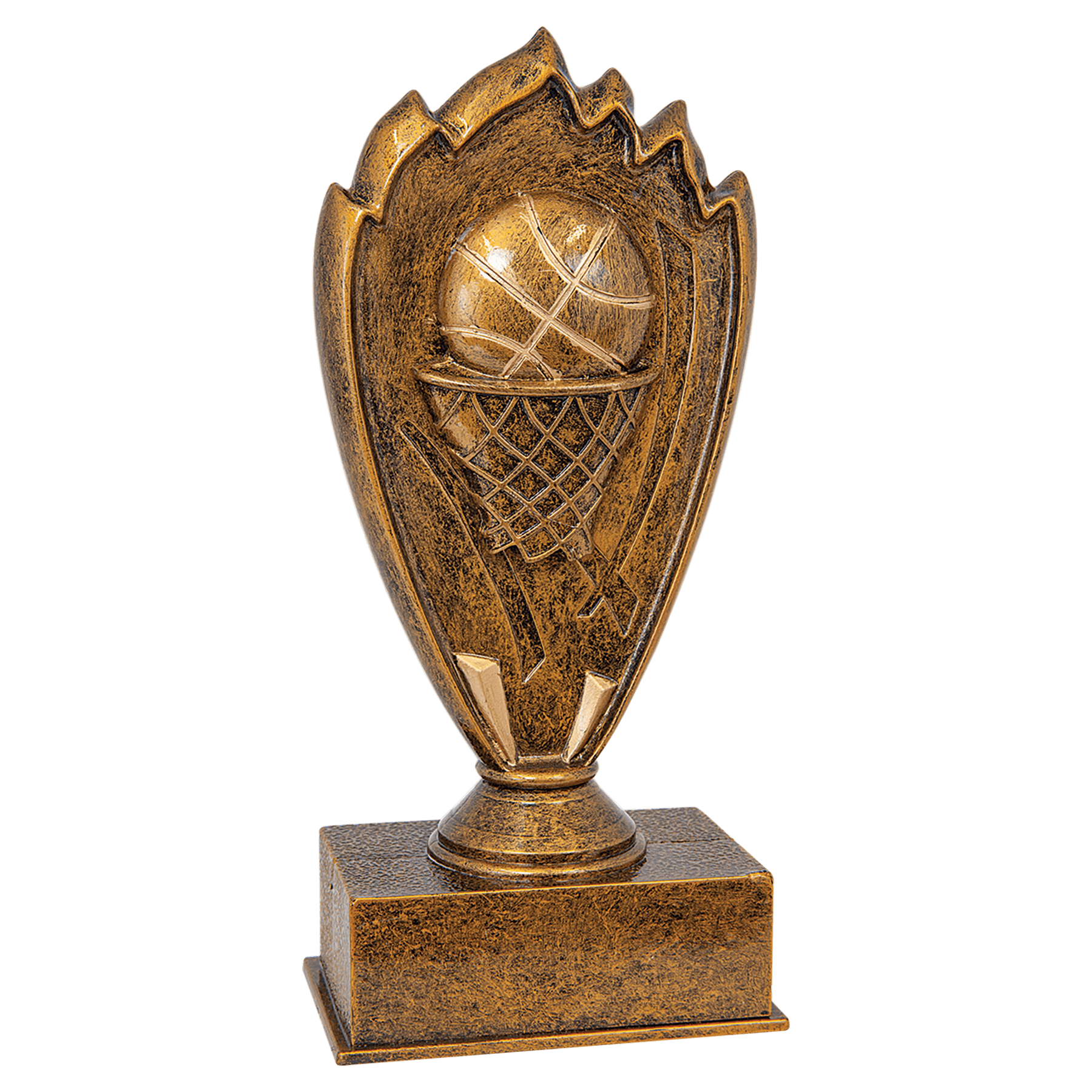 Personalized Basketball Trophy 7" - Custom Engraved BZ for Team, Coach & MVP - View 1