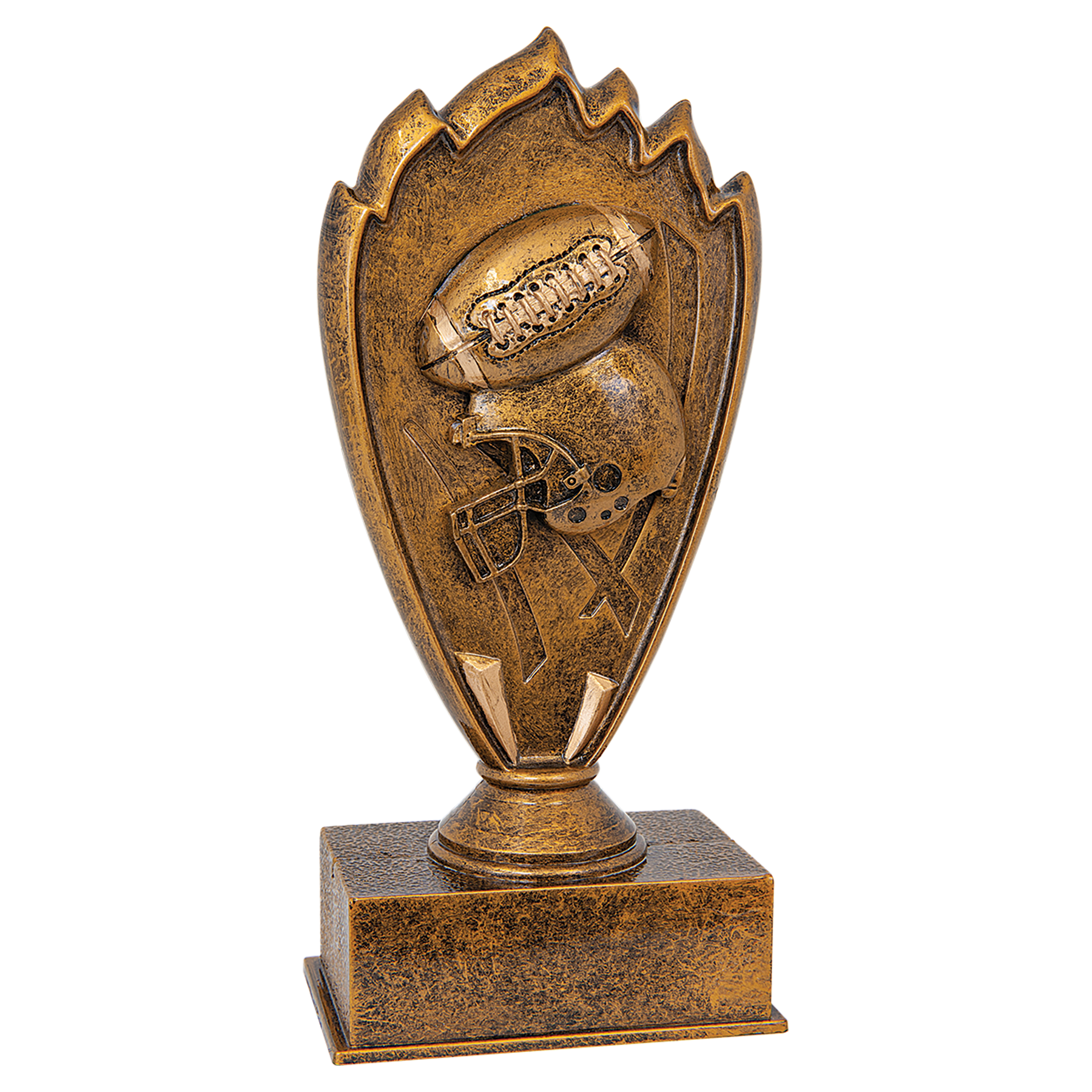 Personalized Football Trophy 7" - Custom Engraved BZ for Team, Coach & MVP - View 1