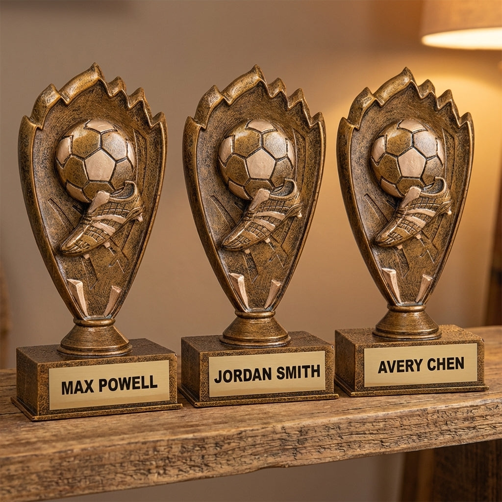 Personalized Soccer Trophy 7" - Custom Engraved BZ for Team, Coach & MVP - View 4