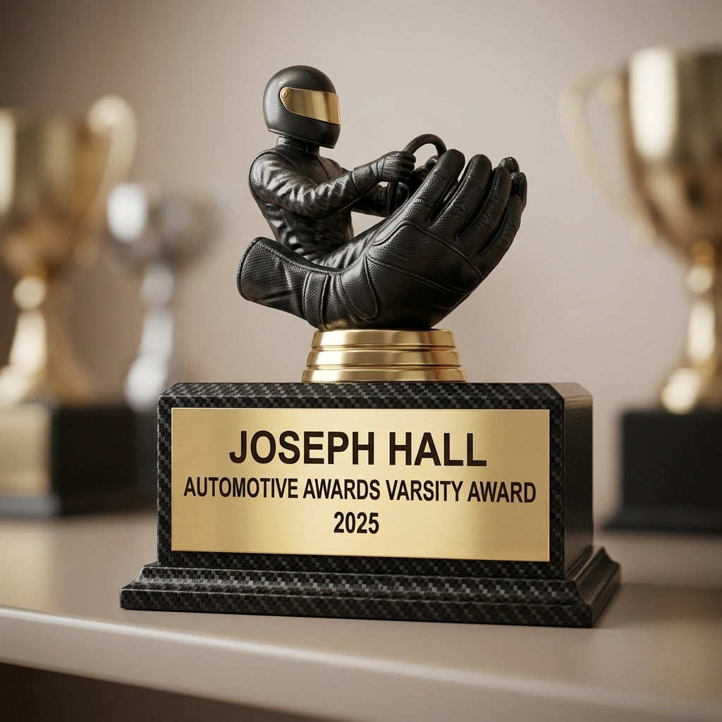 Personalized Automotive Awards award styled for gifting, custom laser engraved in carbon fiber — featuring Wholesale modern award blanks 12 pack, a popular choice for Esports organizations for Corporate recognition events