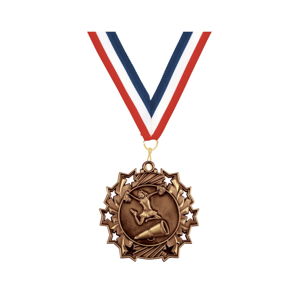 Personalized Cheerleading Team Medals, Cheerleader Medallions with Neck Ribbon, Cheerleader Awards for Players and Coaches...