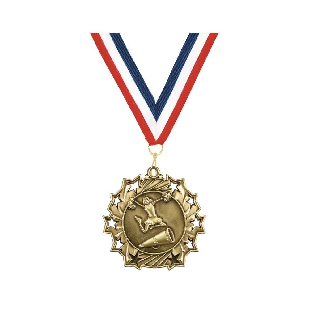 Personalized Cheerleading Team Medals, Cheerleader Medallions with Neck Ribbon, Cheerleader Awards for Players and Coaches...