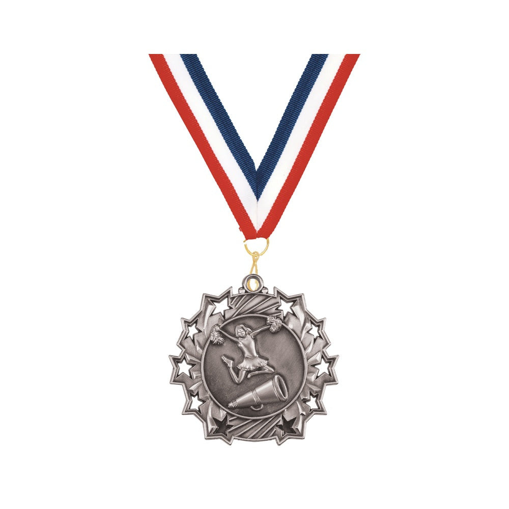 Personalized Cheerleading Team Medals, Cheerleader Medallions with Neck Ribbon, Cheerleader Awards for Players and Coaches...