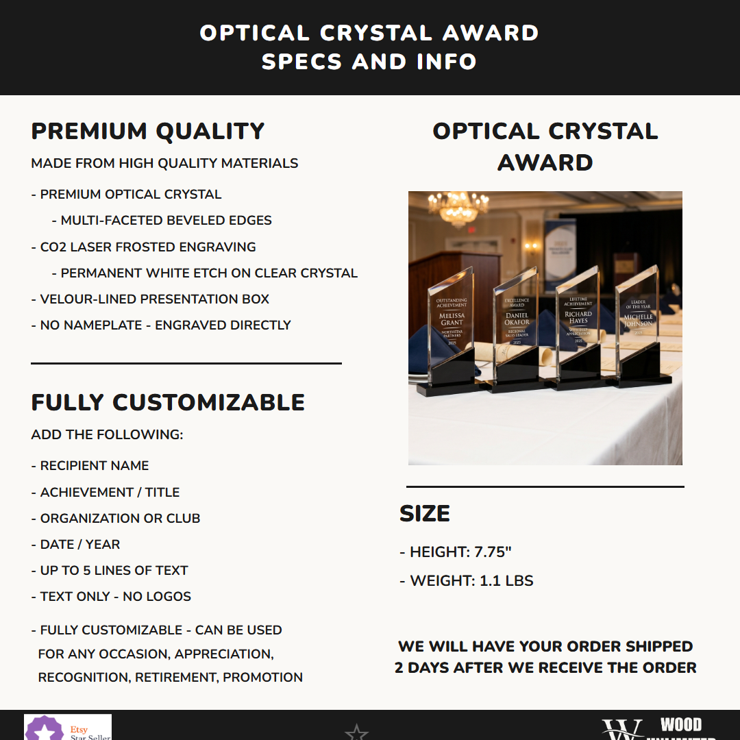 Personalized Onyx Angle Glass Specifications - dimensions, materials, features
