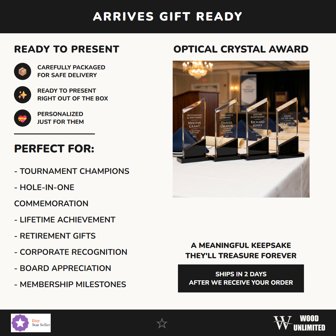 Onyx Angle Glass Gift Ready - perfect for awards ceremonies, recognition, and celebrations