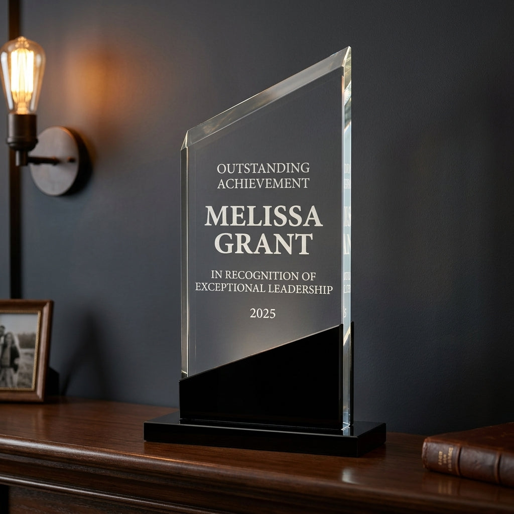 Personalized Onyx Angle Glass - custom laser engraved - view 5