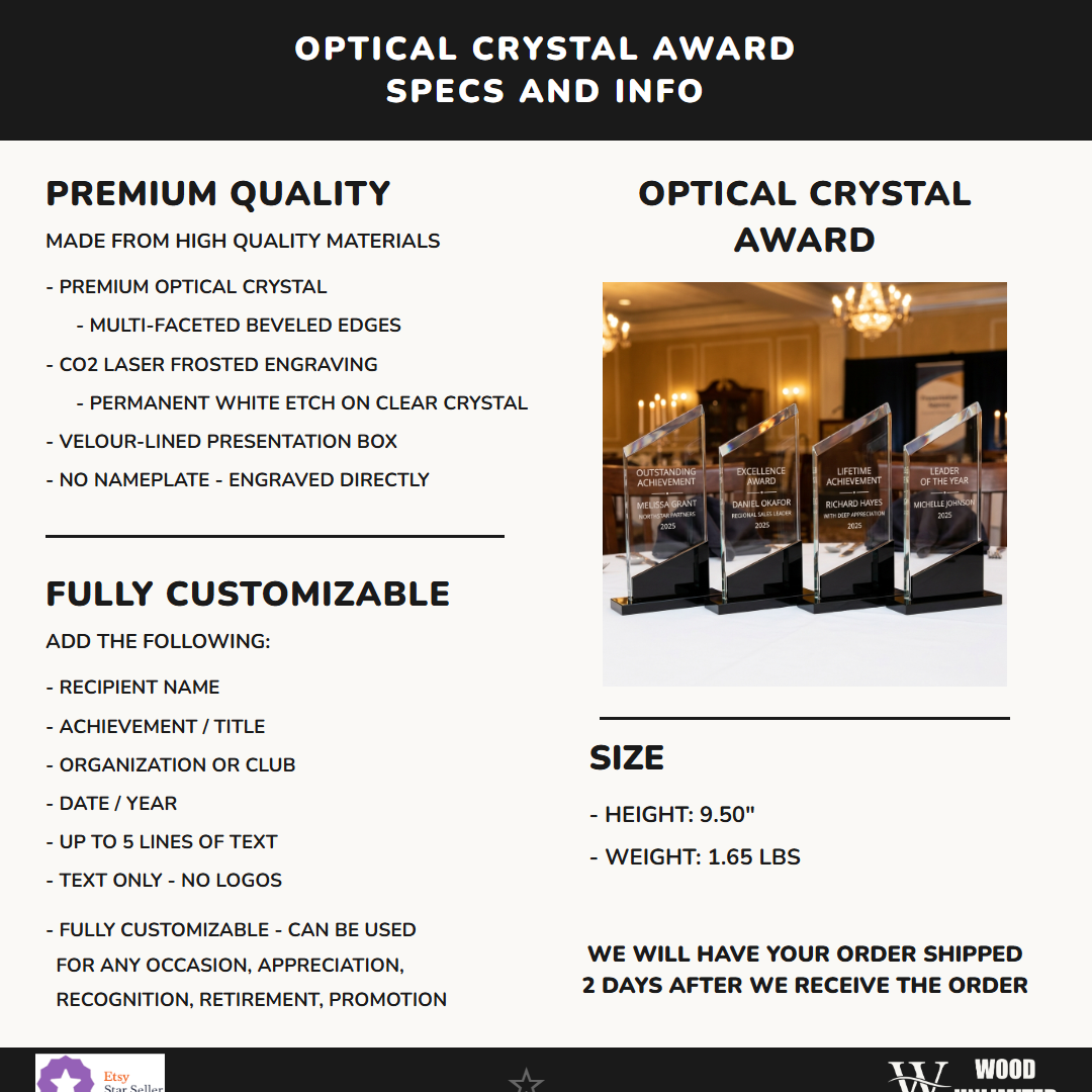 Personalized Onyx Angle Glass Specifications - dimensions, materials, features