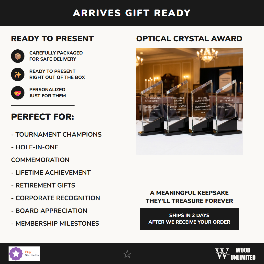 Onyx Angle Glass Gift Ready - perfect for awards ceremonies, recognition, and celebrations