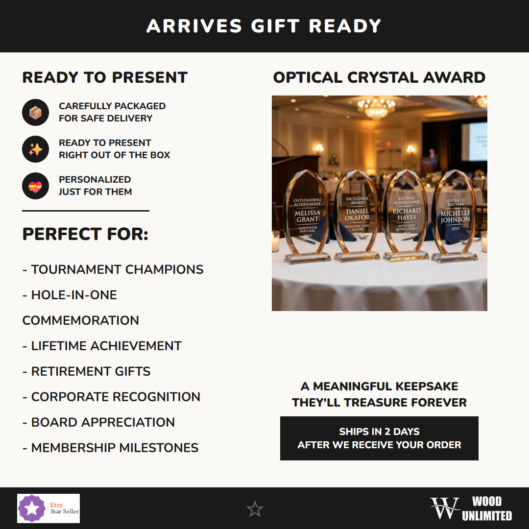 Premium Clear Black Glass Award Gift Ready - perfect for awards ceremonies, recognition, and celebrations