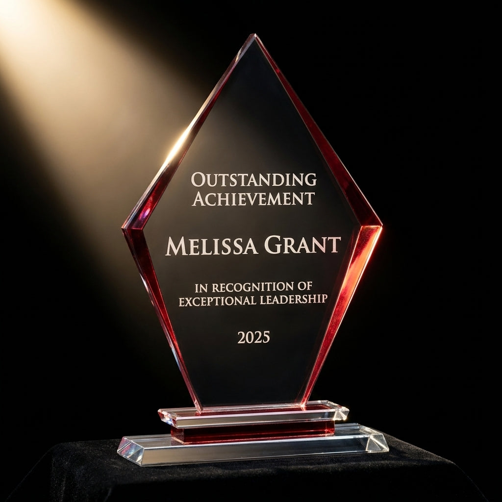 Personalized award - custom laser engraved - view 3