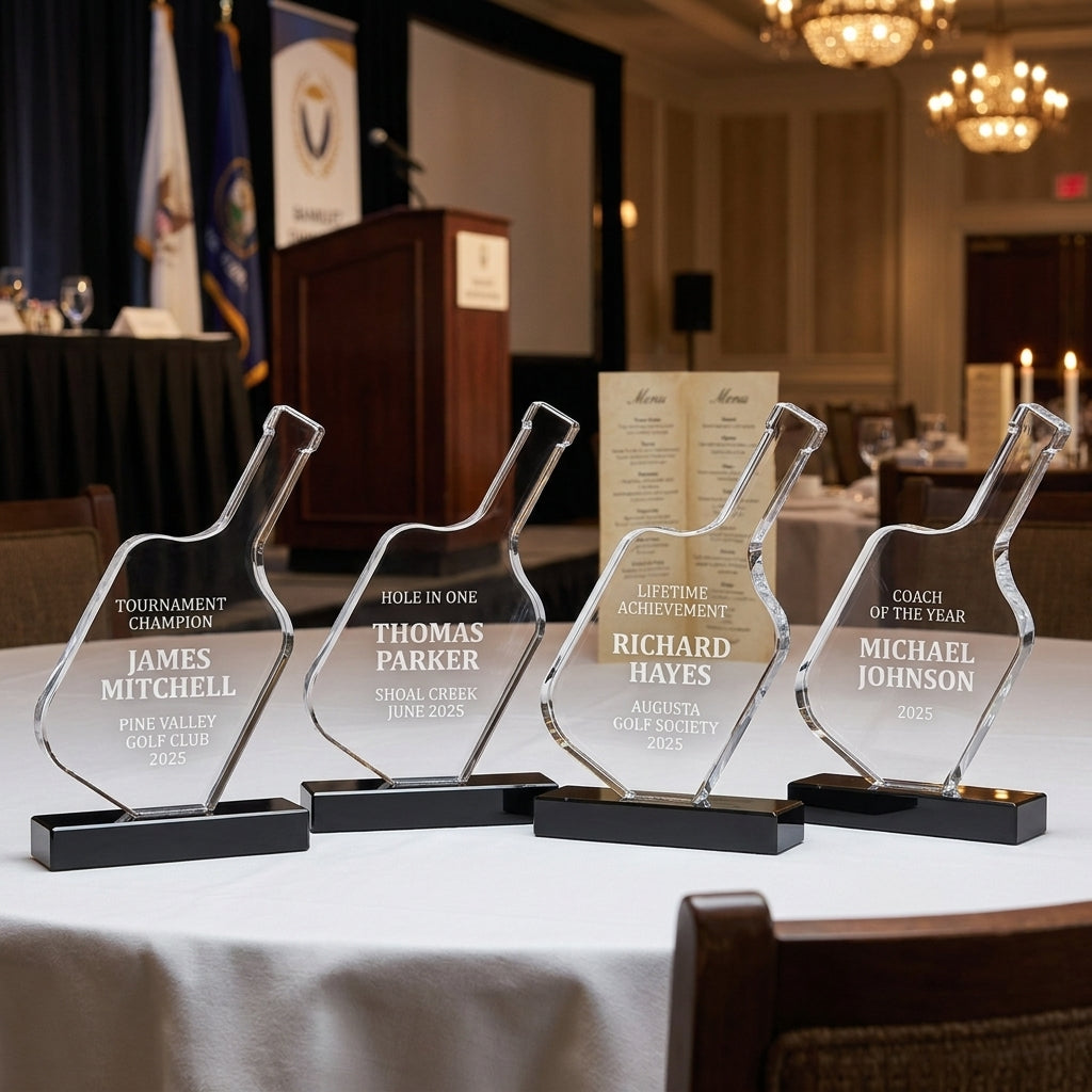 Personalized Crystal Sports Award | Engraved Optical Crystal | Tournament Champion | Retirement | Lifetime Achievement - View 1