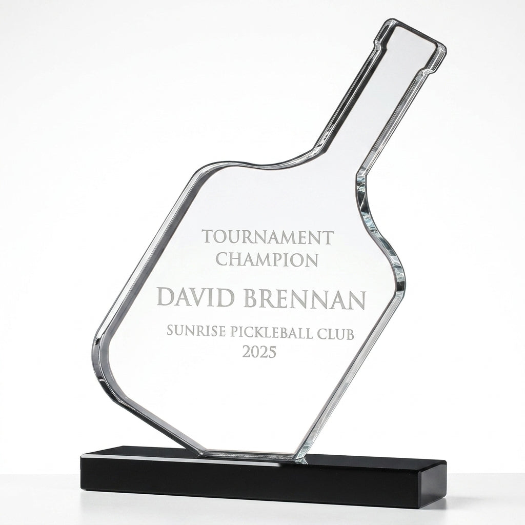 Personalized Crystal Sports Award | Engraved Optical Crystal | Tournament Champion | Retirement | Lifetime Achievement - View 6