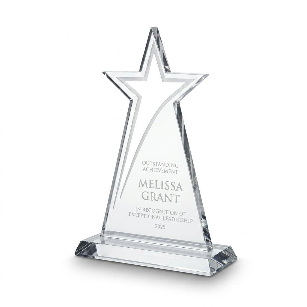 Personalized Sleek Star - custom laser engraved - view 6
