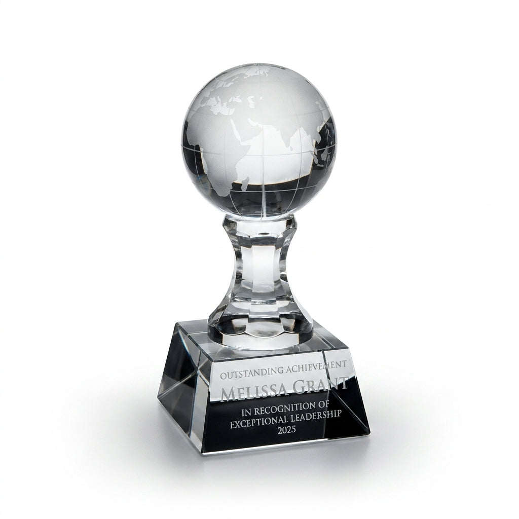 Personalized Globe  - custom laser engraved - view 6