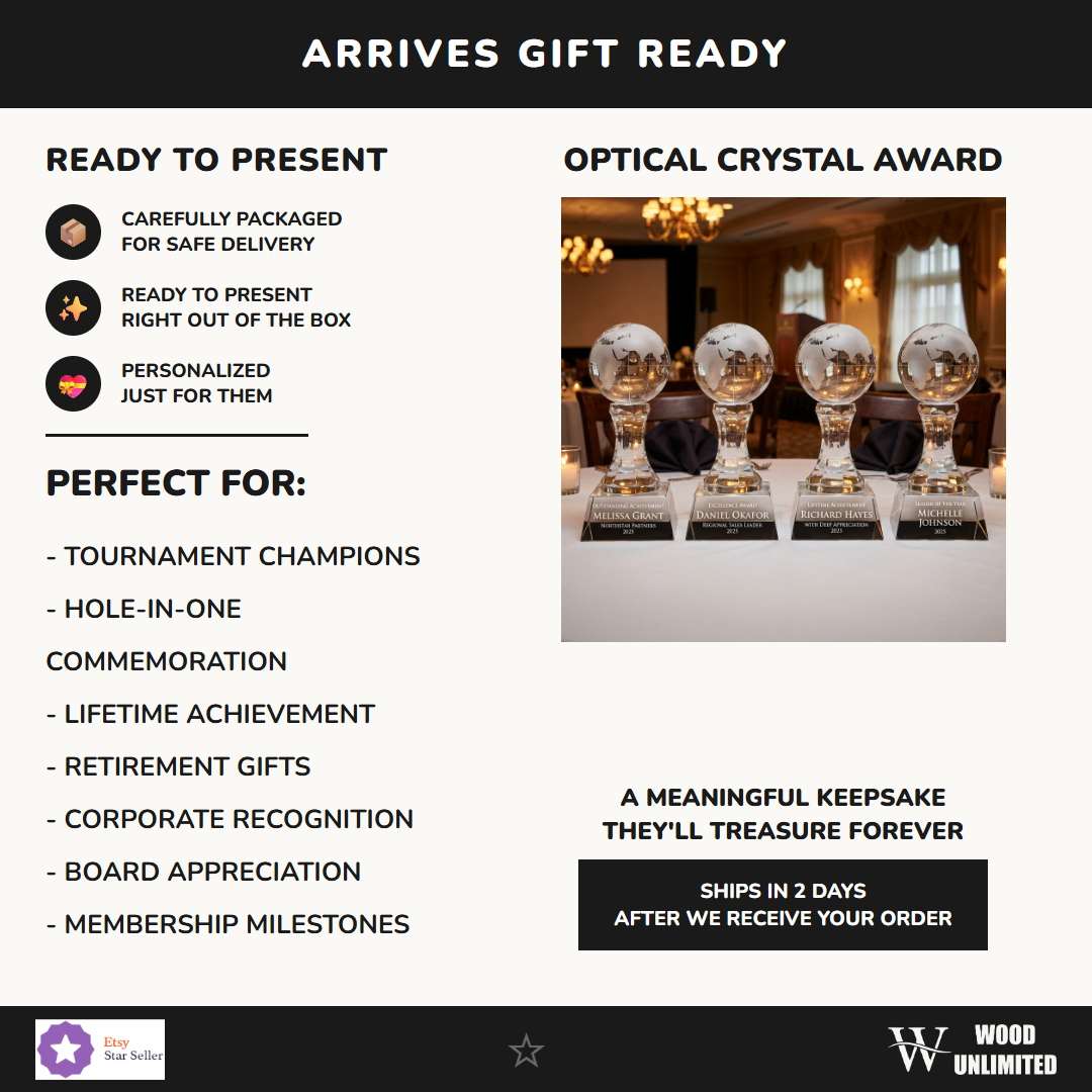 Globe  Gift Ready - perfect for awards ceremonies, recognition, and celebrations