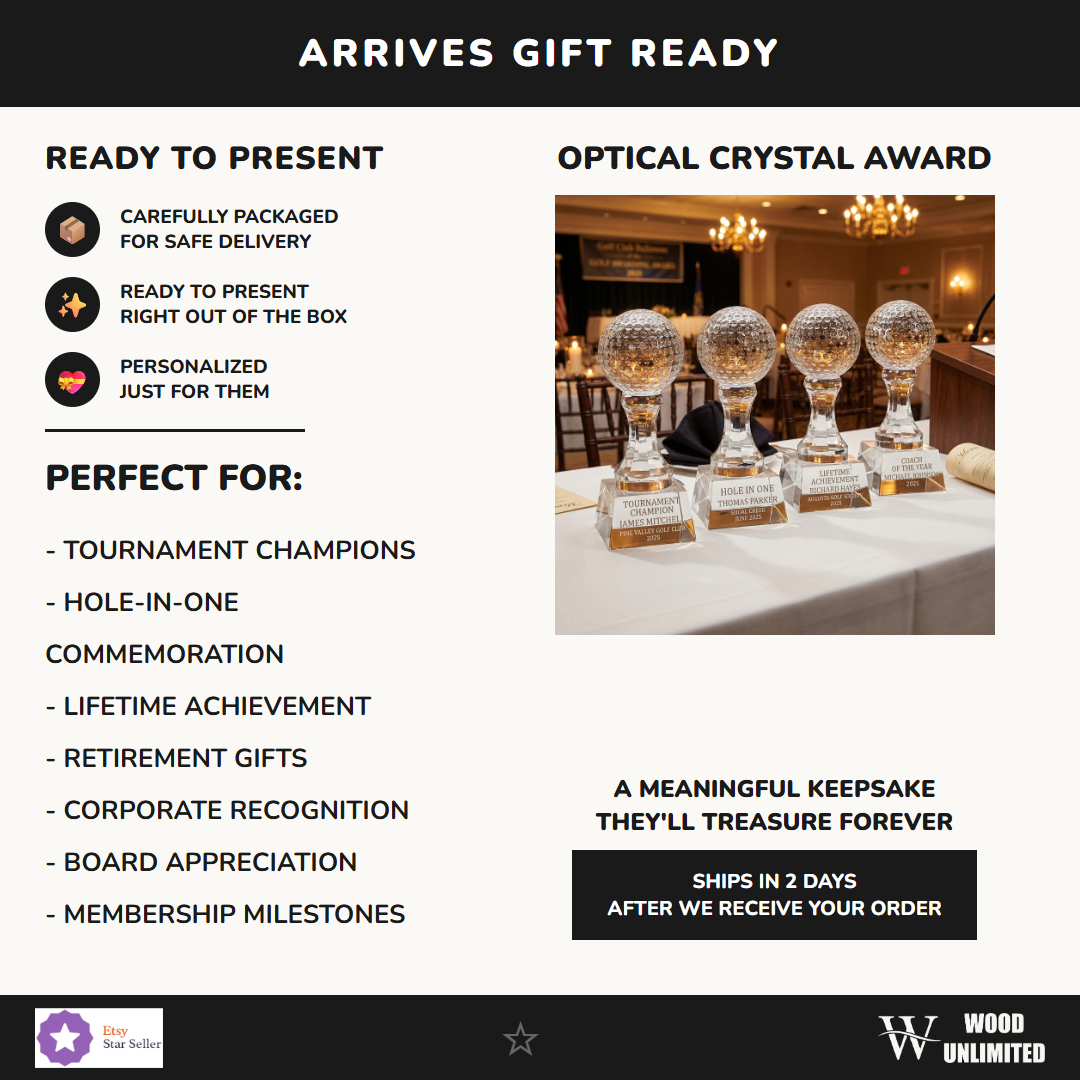 Golf Ball  Gift Ready - perfect for awards ceremonies, recognition, and celebrations