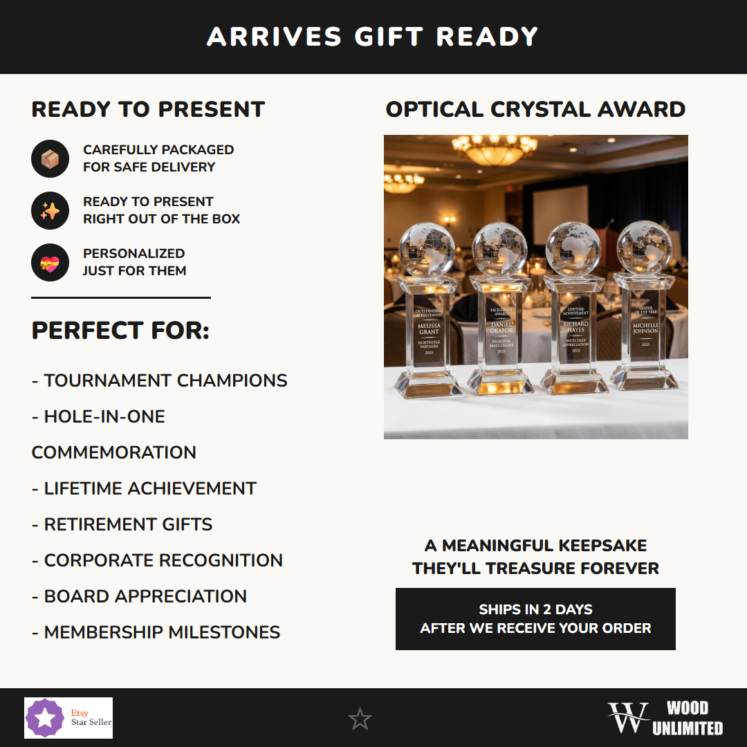 Globe Tower Gift Ready - perfect for awards ceremonies, recognition, and celebrations