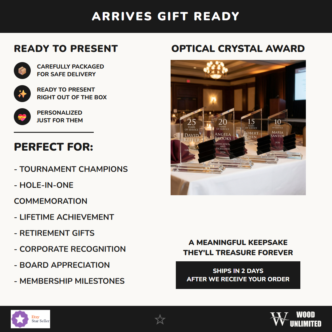 Crystal Perpetual Award Gift Ready - perfect for awards ceremonies, recognition, and celebrations