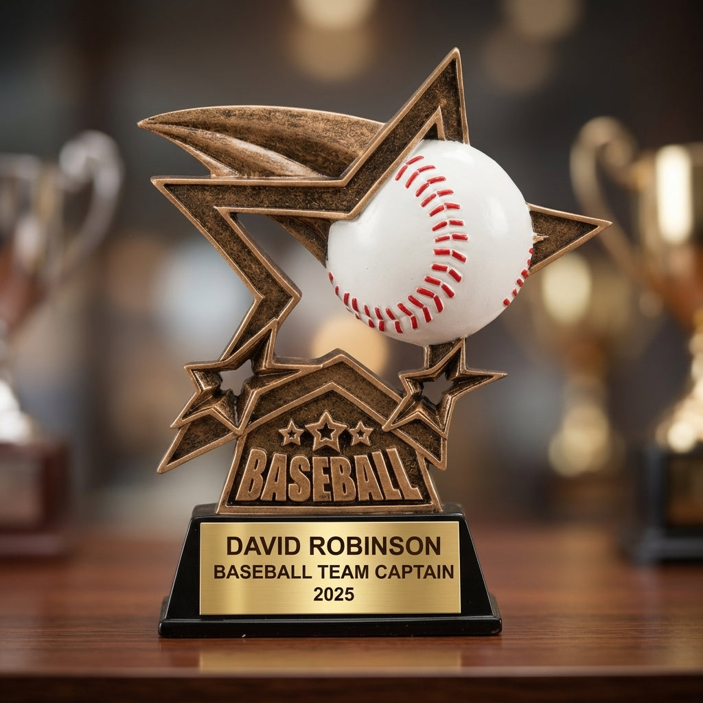 How to order a personalized baseball trophy in 3 easy steps with custom name, team, and year engraving