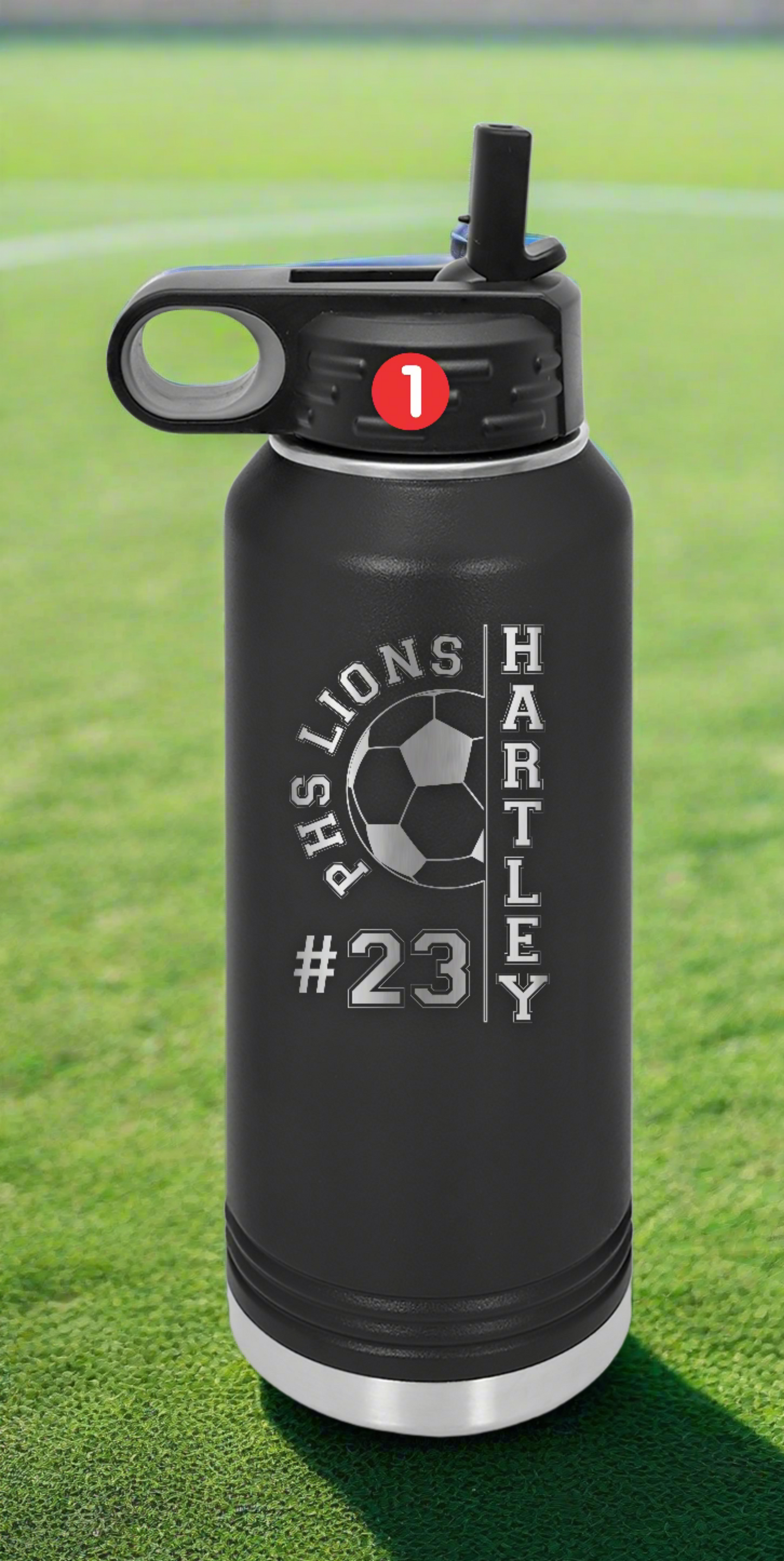 Personalized Soccer Water Bottles, Custom Water Bottles for Soccer Teams, Soccer Coach Bottles, Soccer Player Gift, 
