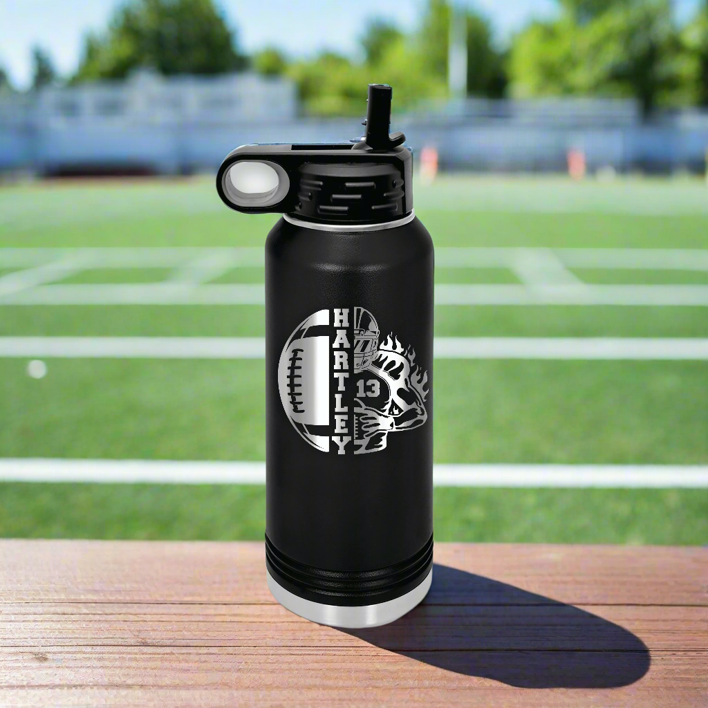 football water bottle, team football water bottle, personalized football water bottle, custom football team bottles, personalized football coach water bottle, water bottle for football player, personalized football gift, custom football water bottle, football team water bottles, football player name water bottle, football team gift ideas, football game day water bottle, all star football water bottle, personalized football tumbler, custom water bottles for football teams