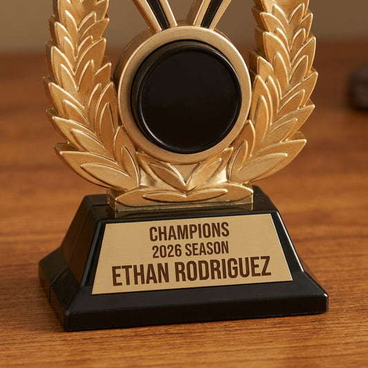 Personalized Hockey Trophy 6" - Custom Engraved DUR for Team, Coach & MVP - View 2