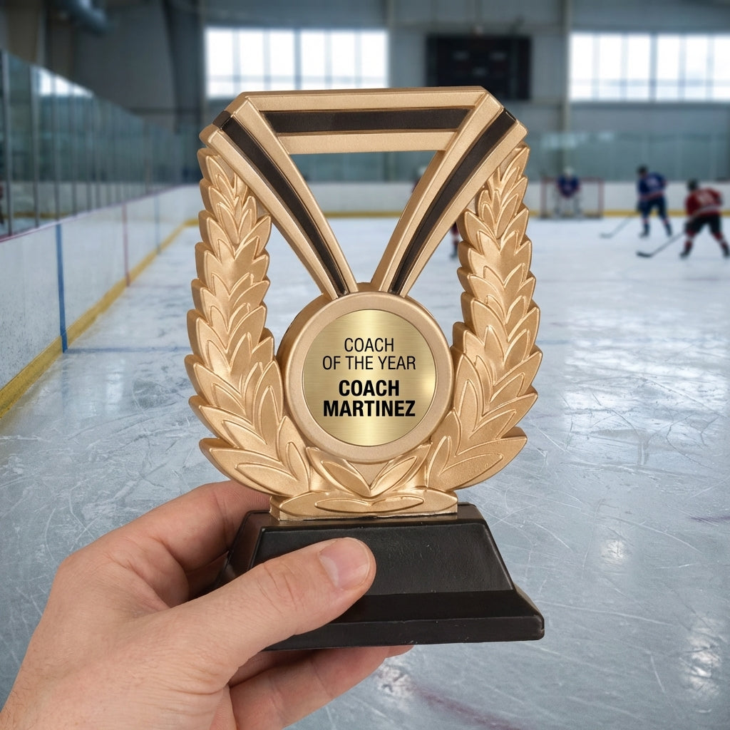 Personalized Hockey Trophy 6" - Custom Engraved DUR for Team, Coach & MVP - View 5