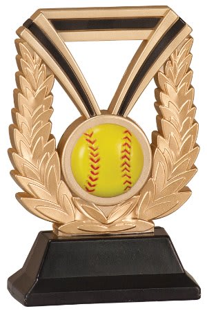 Personalized Softball Trophy 6" - Custom Engraved DUR for Team, Coach & MVP - View 1