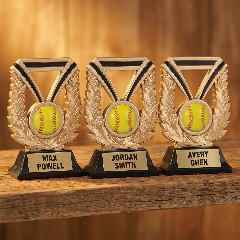 Personalized Softball Trophy 6" - Custom Engraved DUR for Team, Coach & MVP - View 4