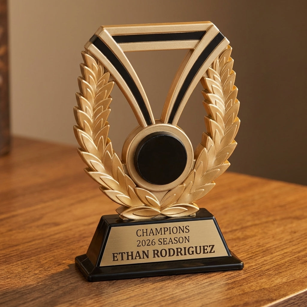 Personalized Hockey Trophy 7" - Custom Engraved DUR for Team, Coach & MVP - View 2