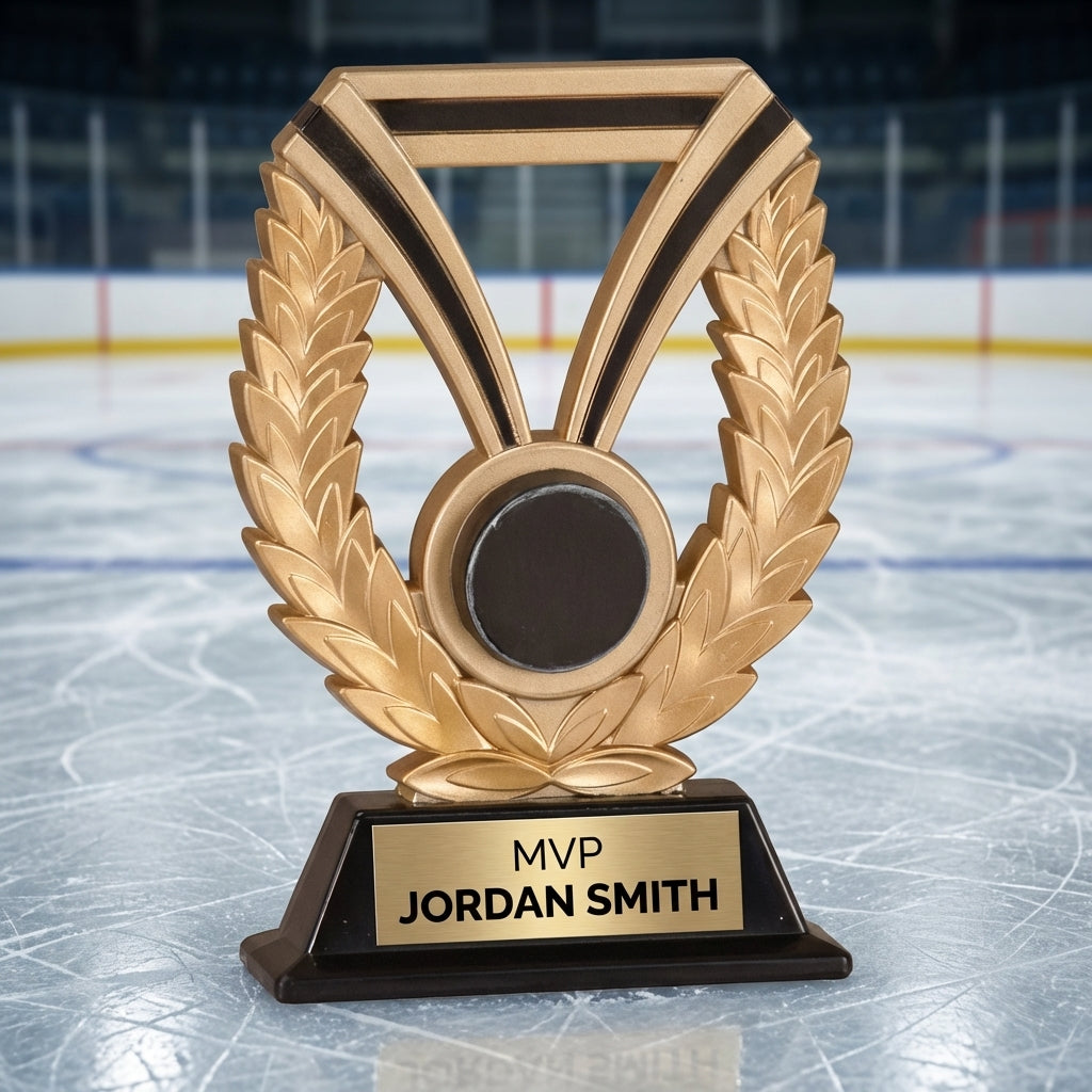 Personalized Hockey Trophy 7" - Custom Engraved DUR for Team, Coach & MVP - View 3