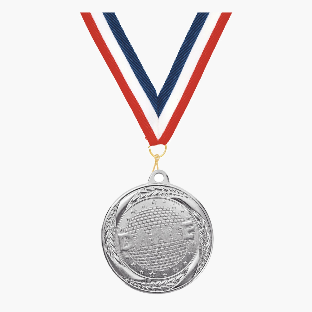 Personalized Dance Medals with Neck Ribbon - Gold Silver Bronze - Custom Engraved