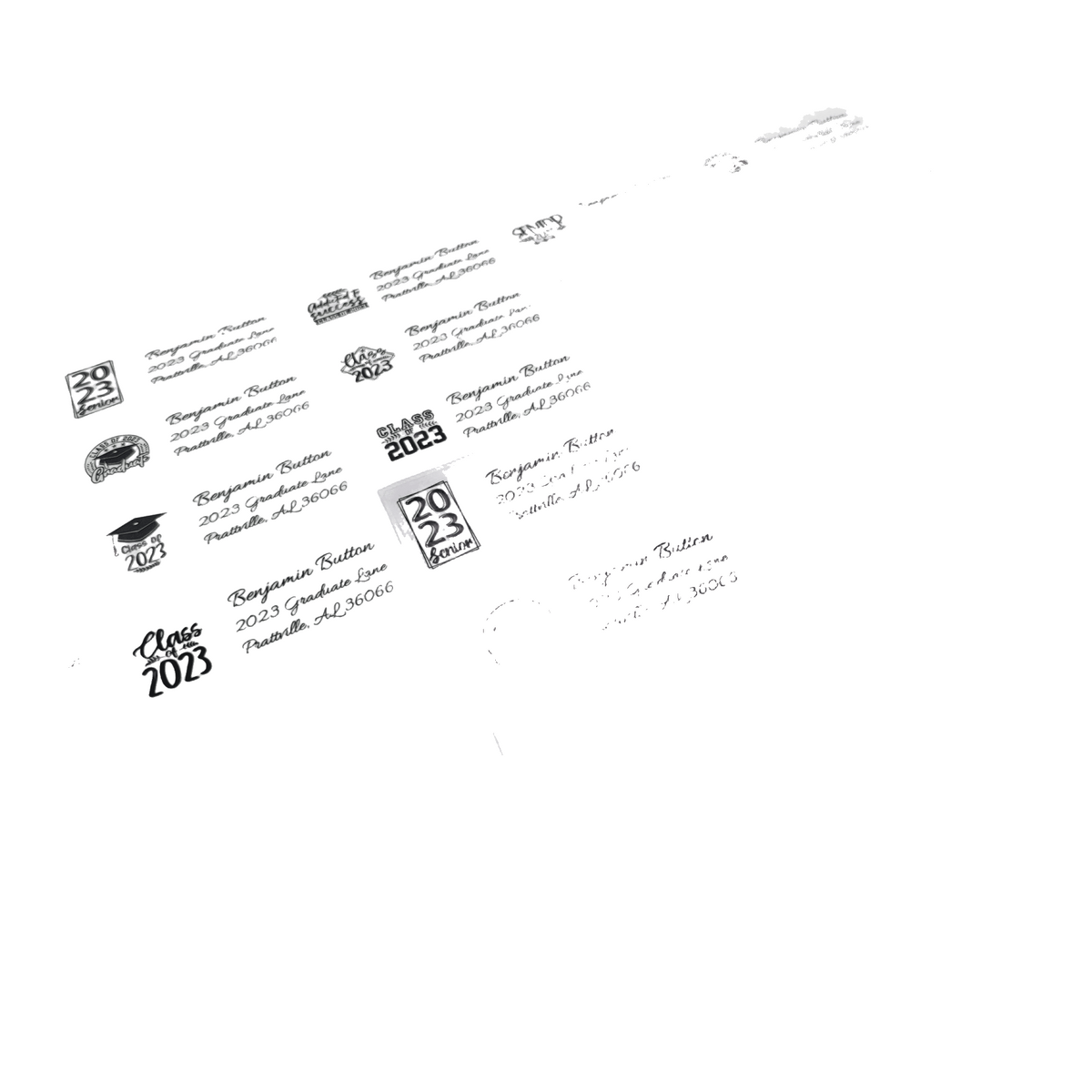 Graduation Return Address Labels - 2025 Graduation Stickers - Clear Personalized Return Address Labels!
