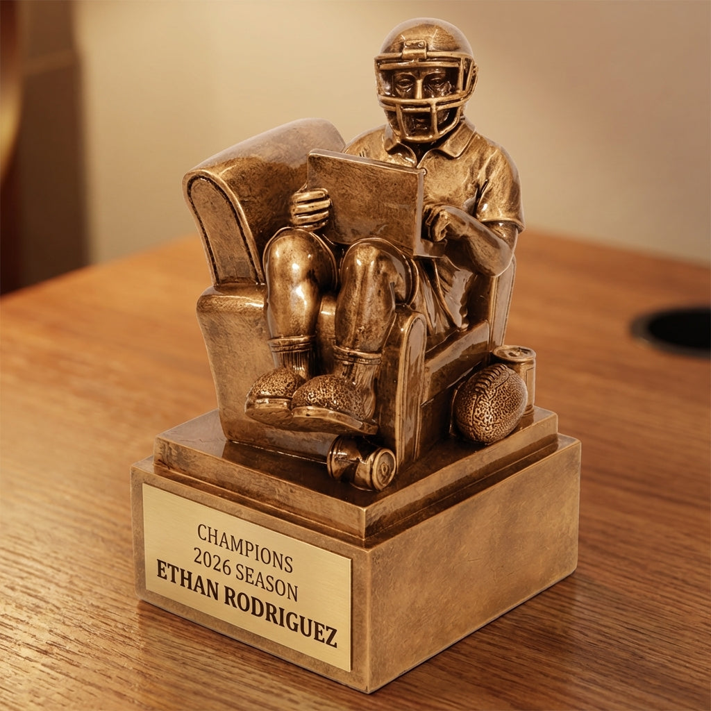 Personalized Football Trophy 6" - Custom Engraved FTB for Team, Coach & MVP - View 2