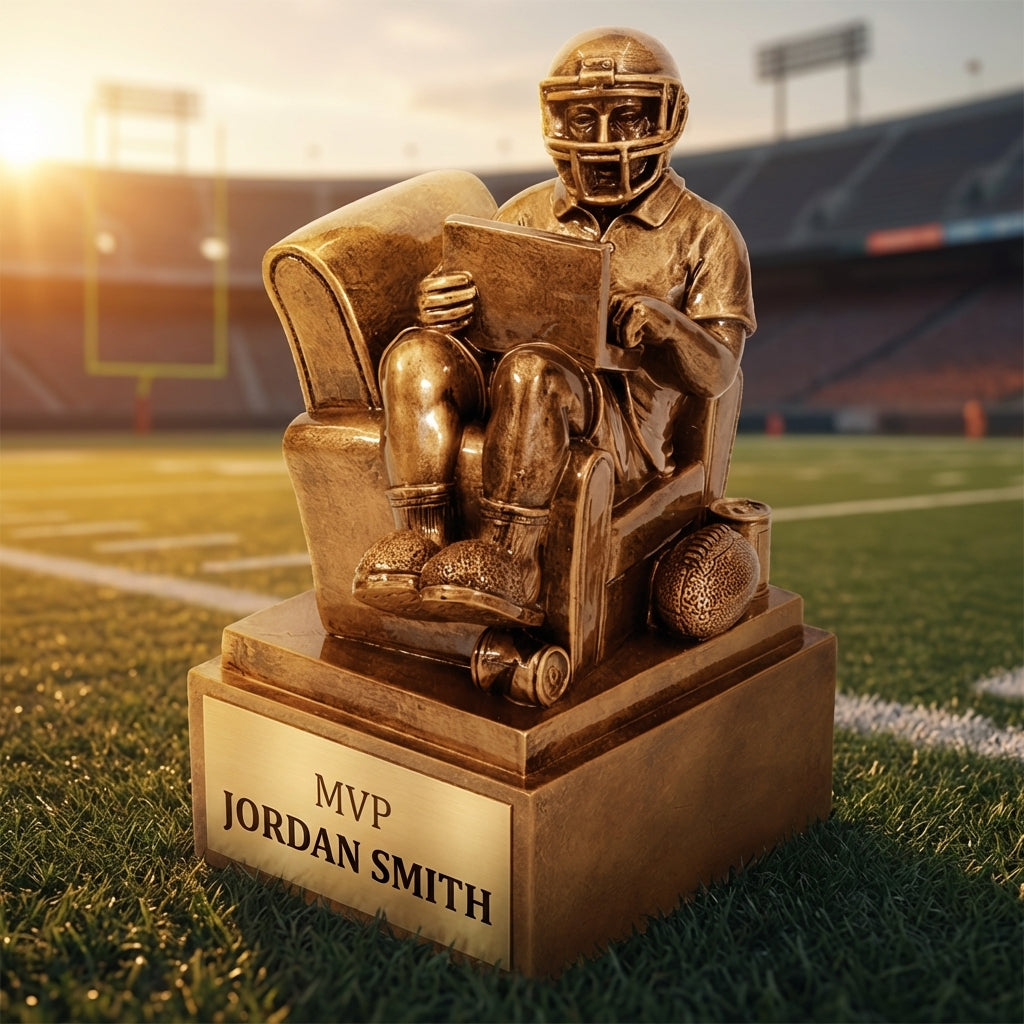 Personalized Football Trophy 6" - Custom Engraved FTB for Team, Coach & MVP - View 3