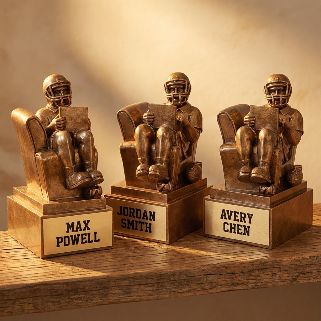 Personalized Football Trophy 9" - Custom Engraved FTB for Team, Coach & MVP - View 4