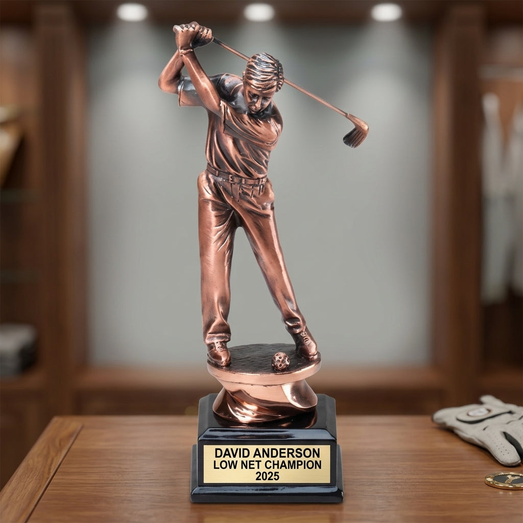 Golf Award Trophy | Personalized | Custom Engraved | Driver Golfer | Tournament Champion | Hole In One | Golf Gift - View 3