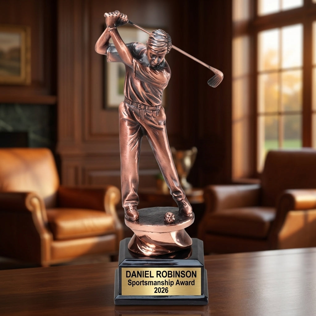 Golf Award Trophy | Personalized | Custom Engraved | Driver Golfer | Tournament Champion | Hole In One | Golf Gift - View 4
