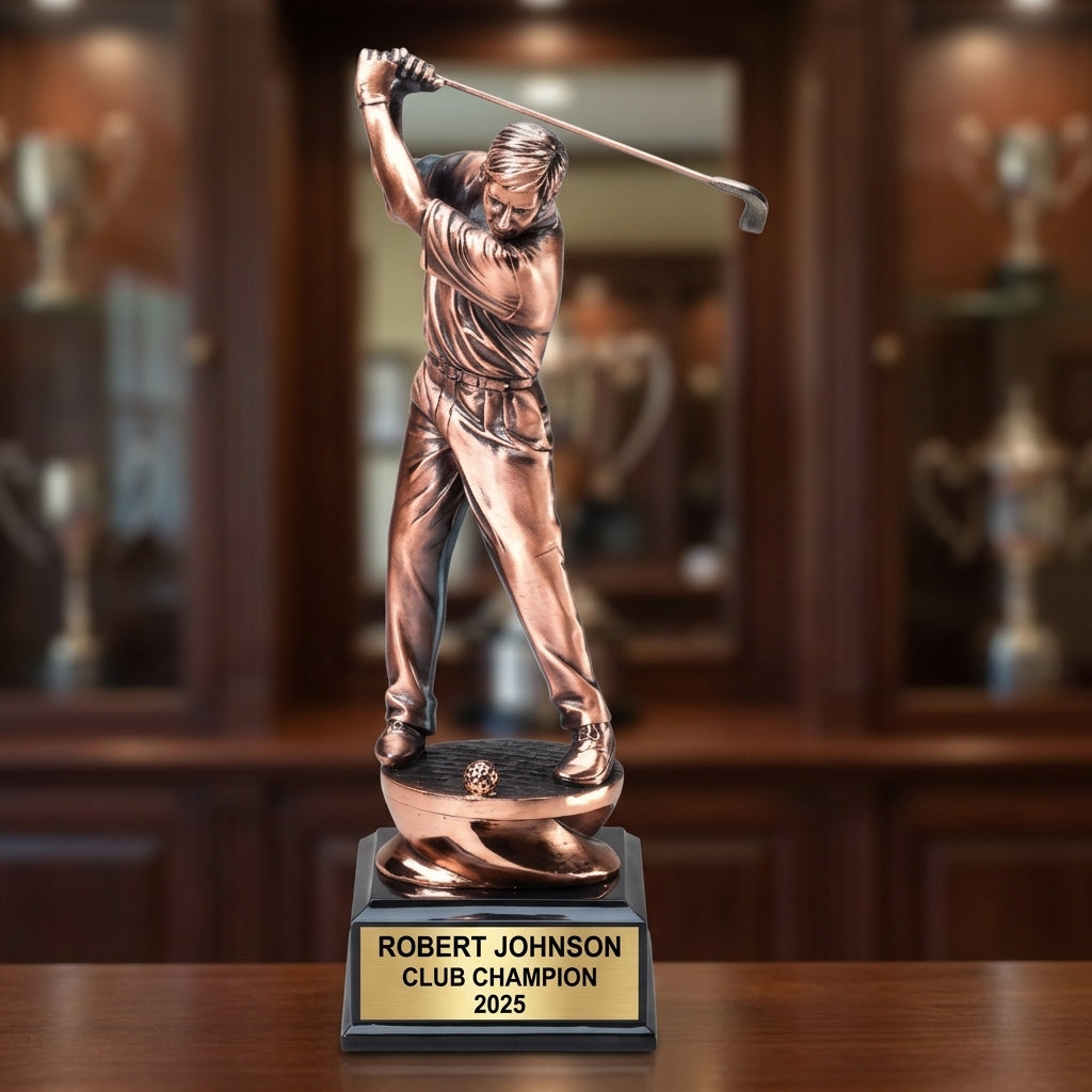 Golf Trophy Award | Personalized | Custom Engraved Golf Award | Driver Golfer | Golf Tournament Trophy | Gift for Golfer - View 1