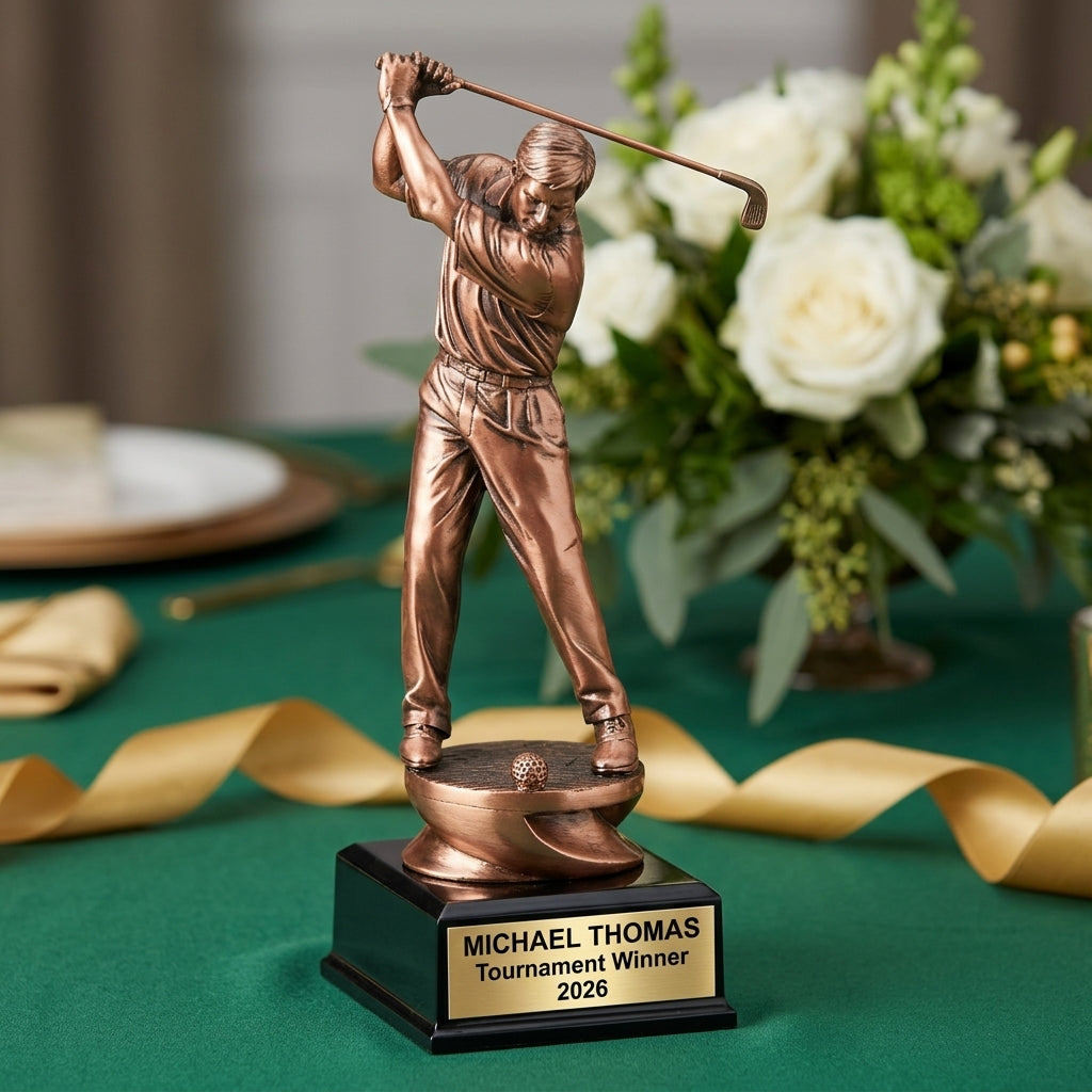 Golf Trophy Award | Personalized | Custom Engraved Golf Award | Driver Golfer | Golf Tournament Trophy | Gift for Golfer - View 2