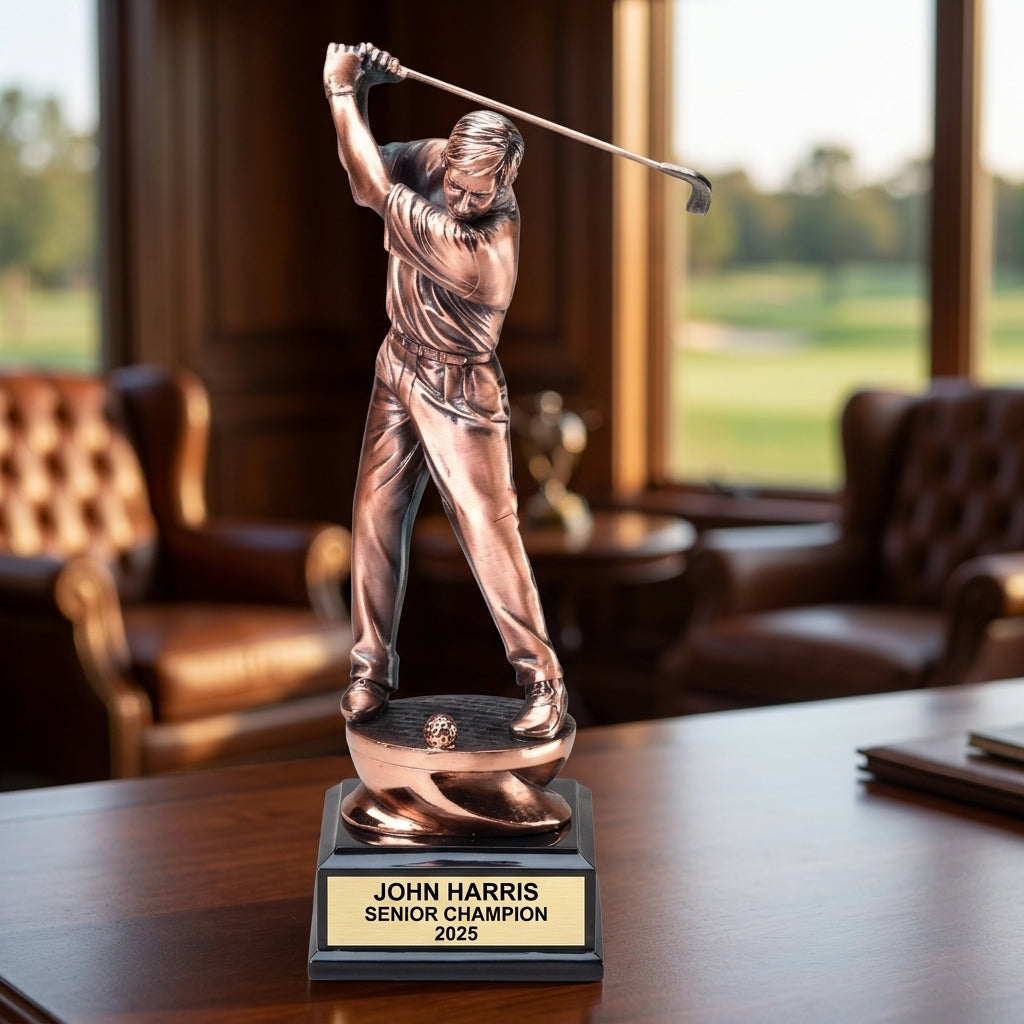 Golf Trophy Award | Personalized | Custom Engraved Golf Award | Driver Golfer | Golf Tournament Trophy | Gift for Golfer - View 4
