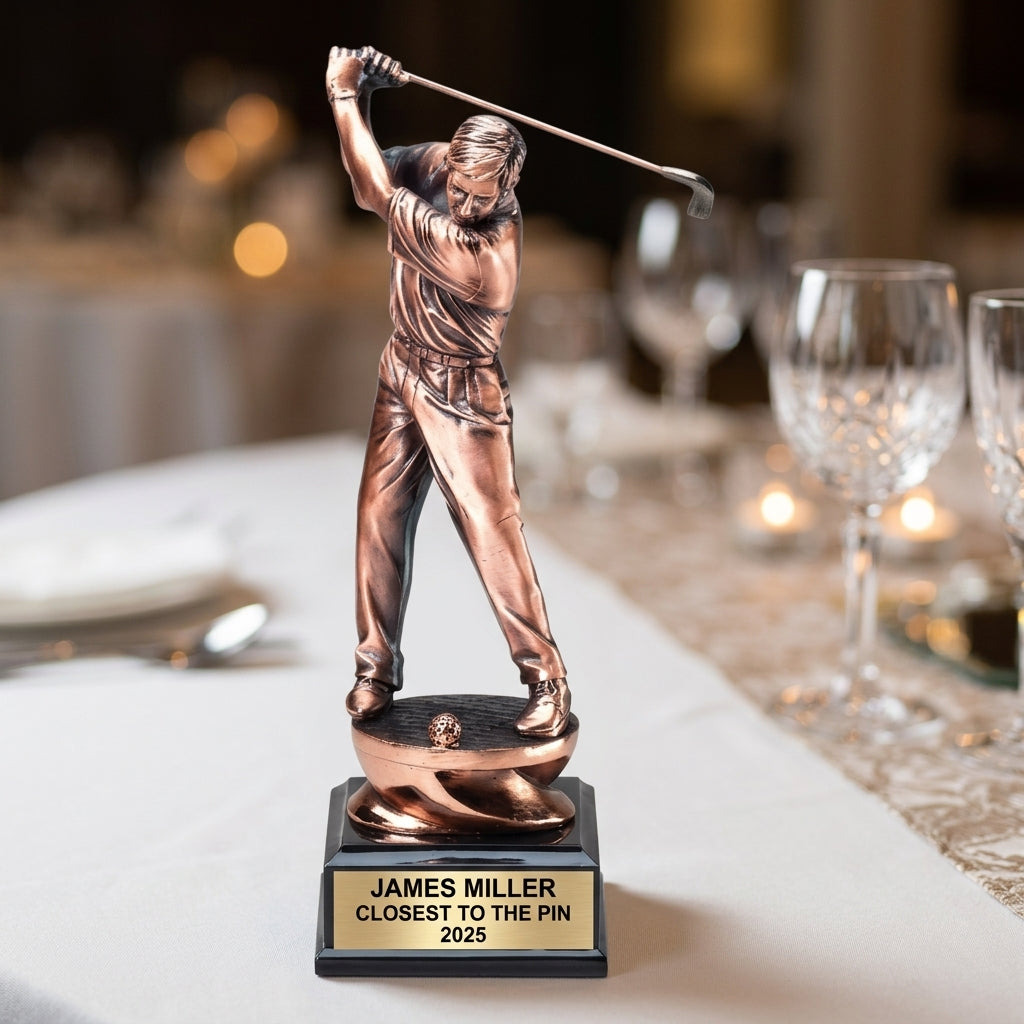 Golf Trophy Award | Personalized | Custom Engraved Golf Award | Driver Golfer | Golf Tournament Trophy | Gift for Golfer - View 5