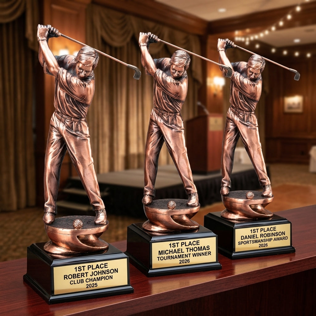 Golf Trophy Award | Personalized | Custom Engraved Golf Award | Driver Golfer | Golf Tournament Trophy | Gift for Golfer - View 6