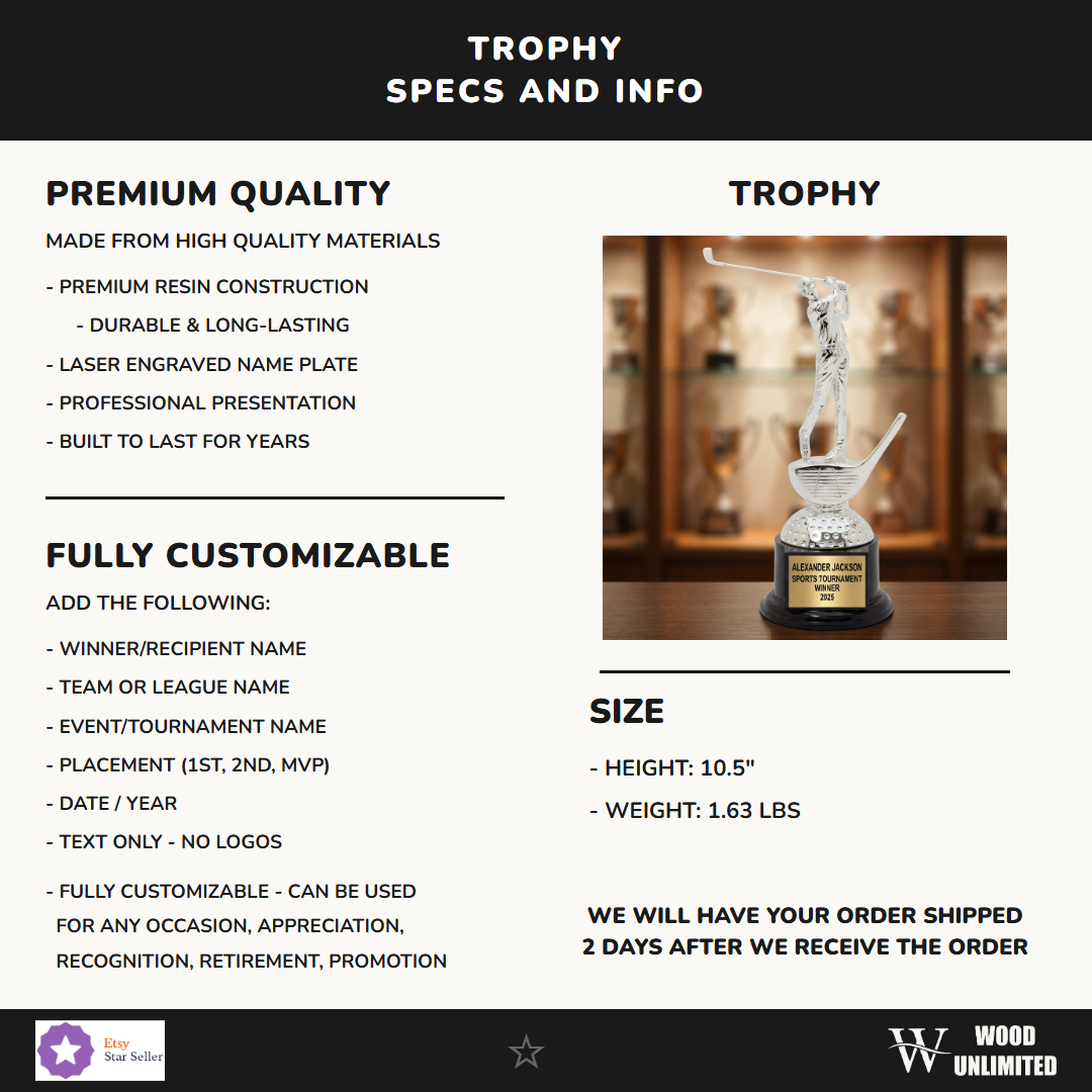 Personalized Specifications — dimensions, materials, features