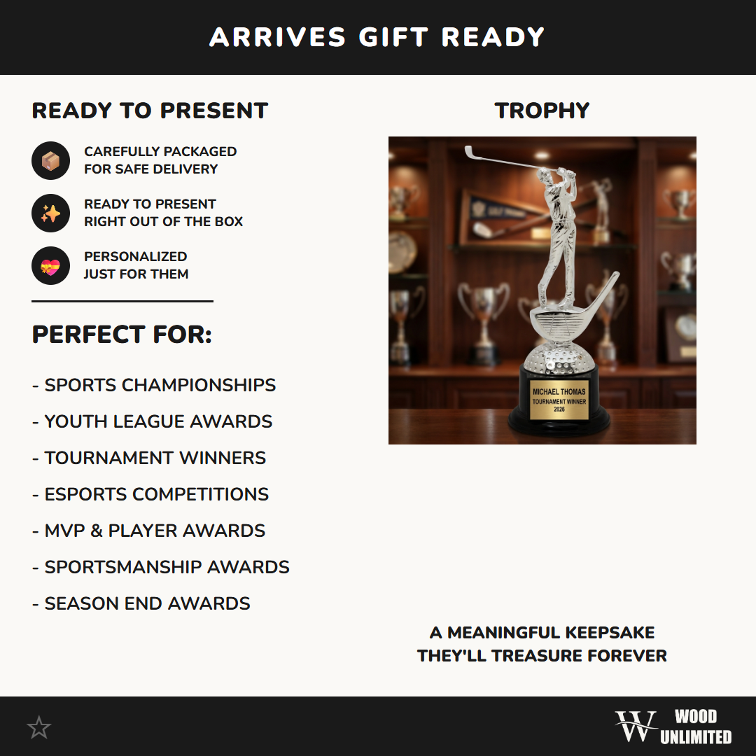 Personalized | Golf Award | Custom Engraved | Golf Trophy | Personalized Golf | Engraved Award | Tournament Winner | Male Golfer