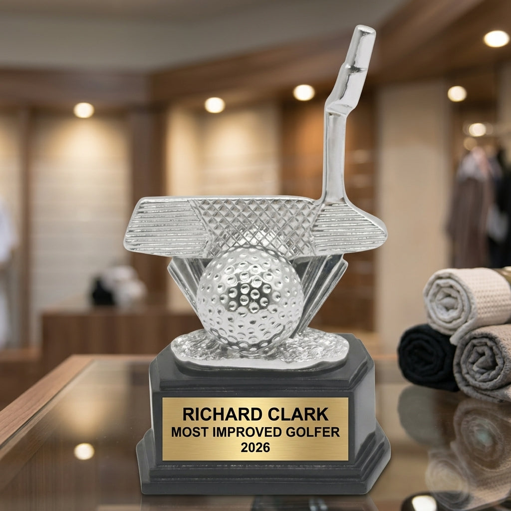 Personalized | Golf Award | Custom Engraved | Golf Trophy | Putter Award | Personalized Gift | Tournament Prize | Golfer Award - View 3