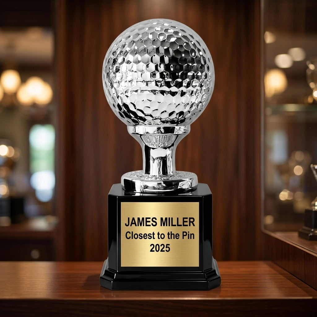 Personalized | Golf Award | Custom Engraved | Golf Trophy | Engraved Golf | Personalized Award | Golf Tournament | Closest Pin - View 1