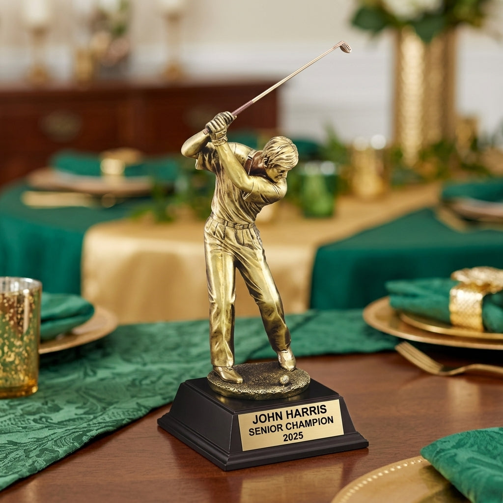 Personalized | Golf Award | Custom Engraved | Golf Trophy | Golfer Award | Engraved | Custom | Tournament | League | Men's Golf - View 2