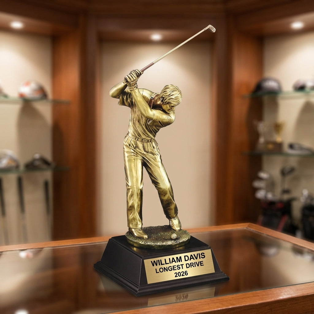Personalized | Golf Award | Custom Engraved | Golf Trophy | Golfer Award | Engraved | Custom | Tournament | League | Men's Golf - View 3